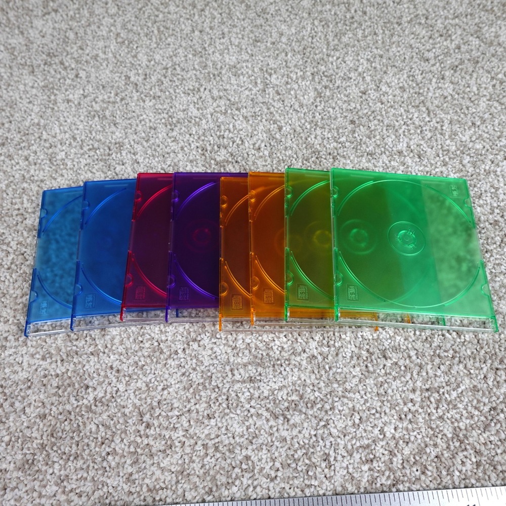 Scotch CD Skins Slimline Storage Cases Multi Color Jewel Cases 9 Pack AV150